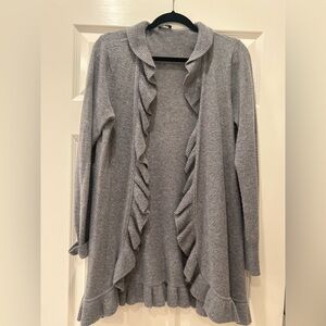 Magaschoni Gray Ruffled Women's Sweater